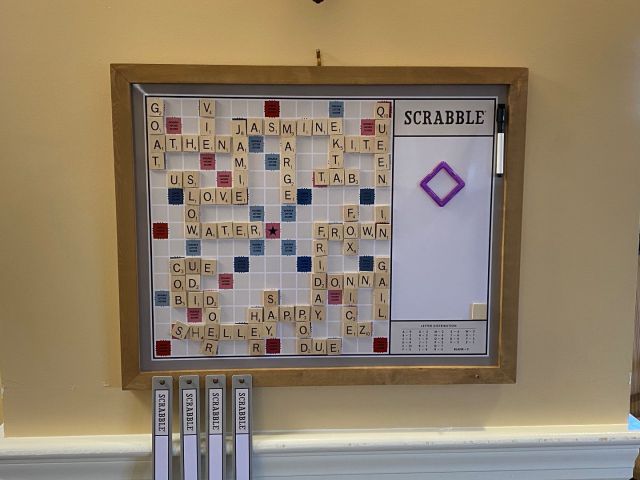 Memory Care Community Scrabble Board